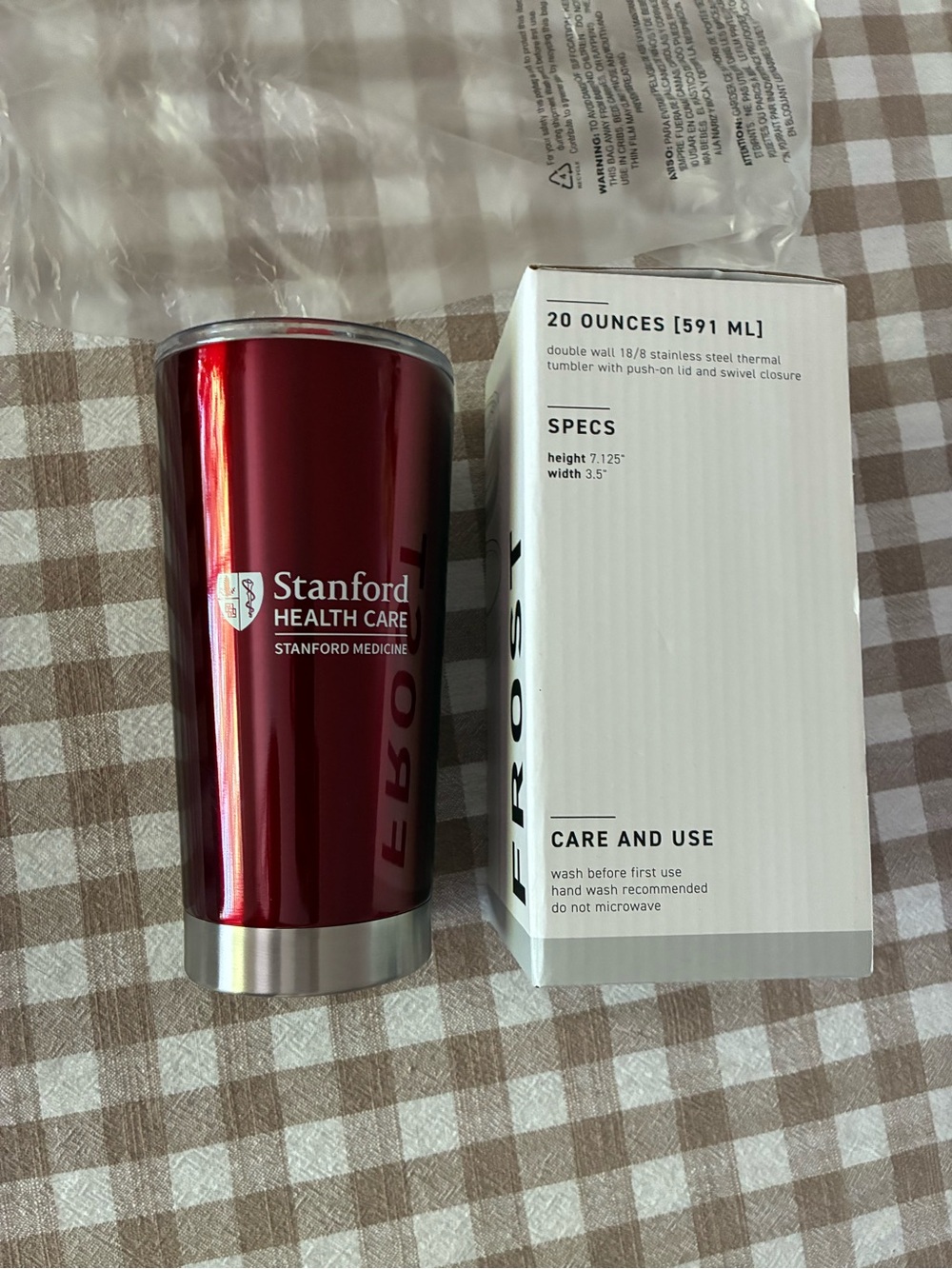 Red Stainless Steel Travel Tumbler - 20oz